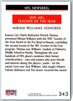 1992 Pro Set 1991 Teacher of the Year #343