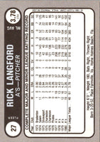 1981 Fleer Star Stickers Rick Langford #27