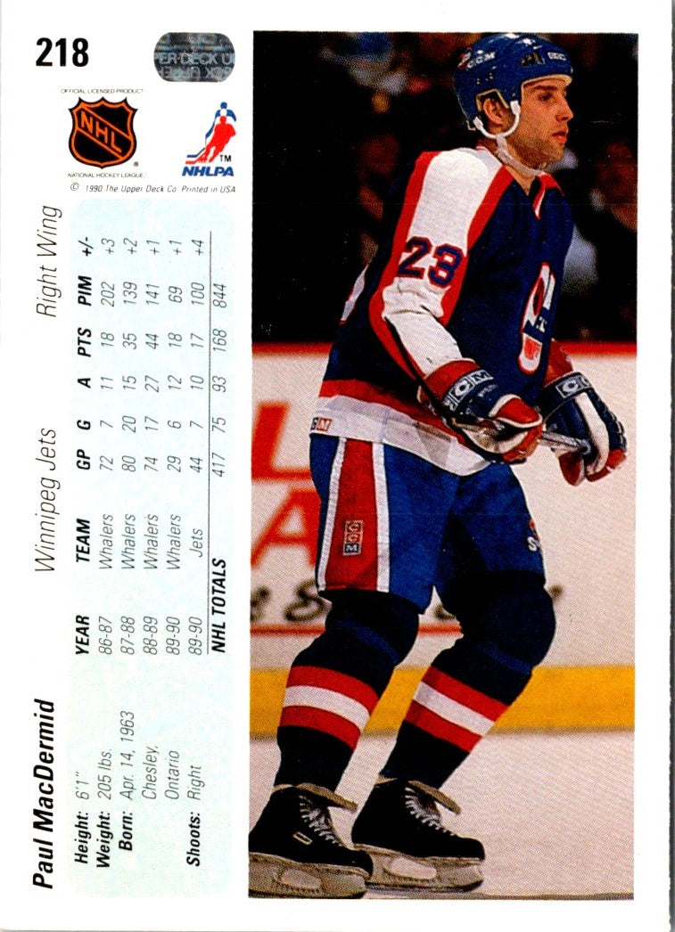 1990 Upper Deck Paul MacDermid