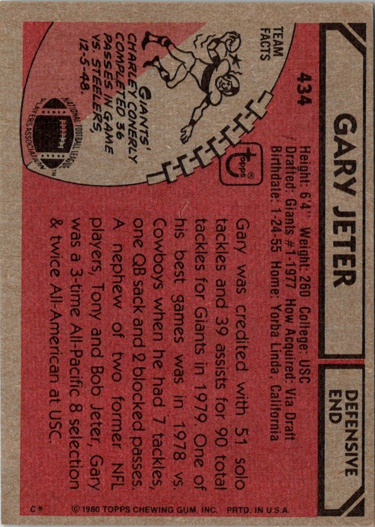 1980 Topps Gary Jeter