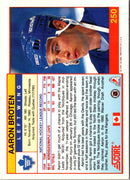 1991 Score Canadian Bilingual Aaron Broten