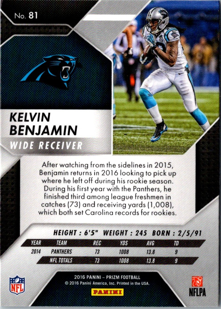 2016 Panini Prizm Kelvin Benjamin