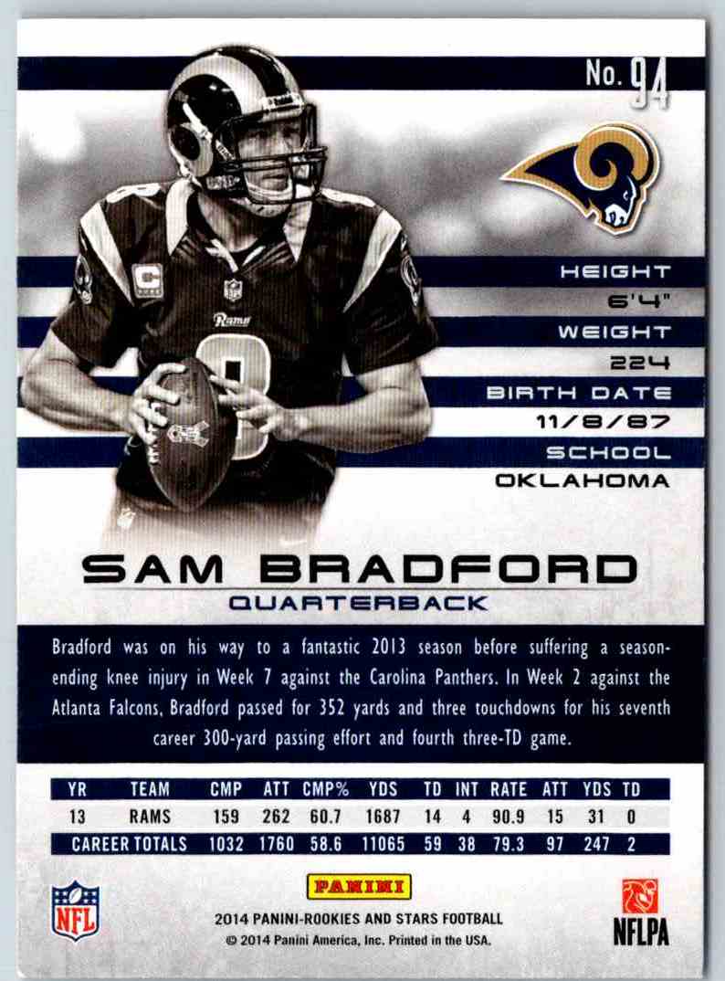 2014 Panini Rookies And Stars Sam Bradford