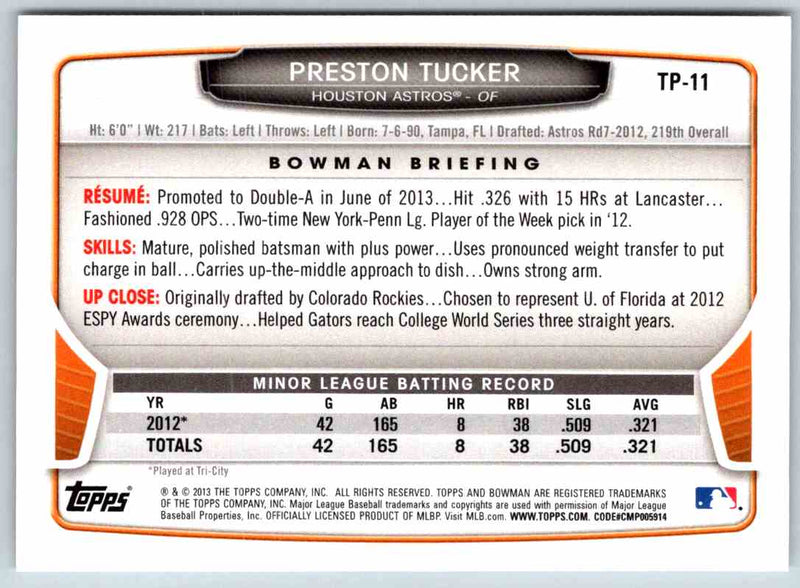 2014 Bowman Preston Tucker