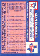 1984 Topps Traded Alan Bannister