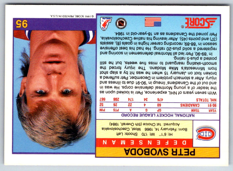 1991 Score Canadian Bilingual Petr Svoboda