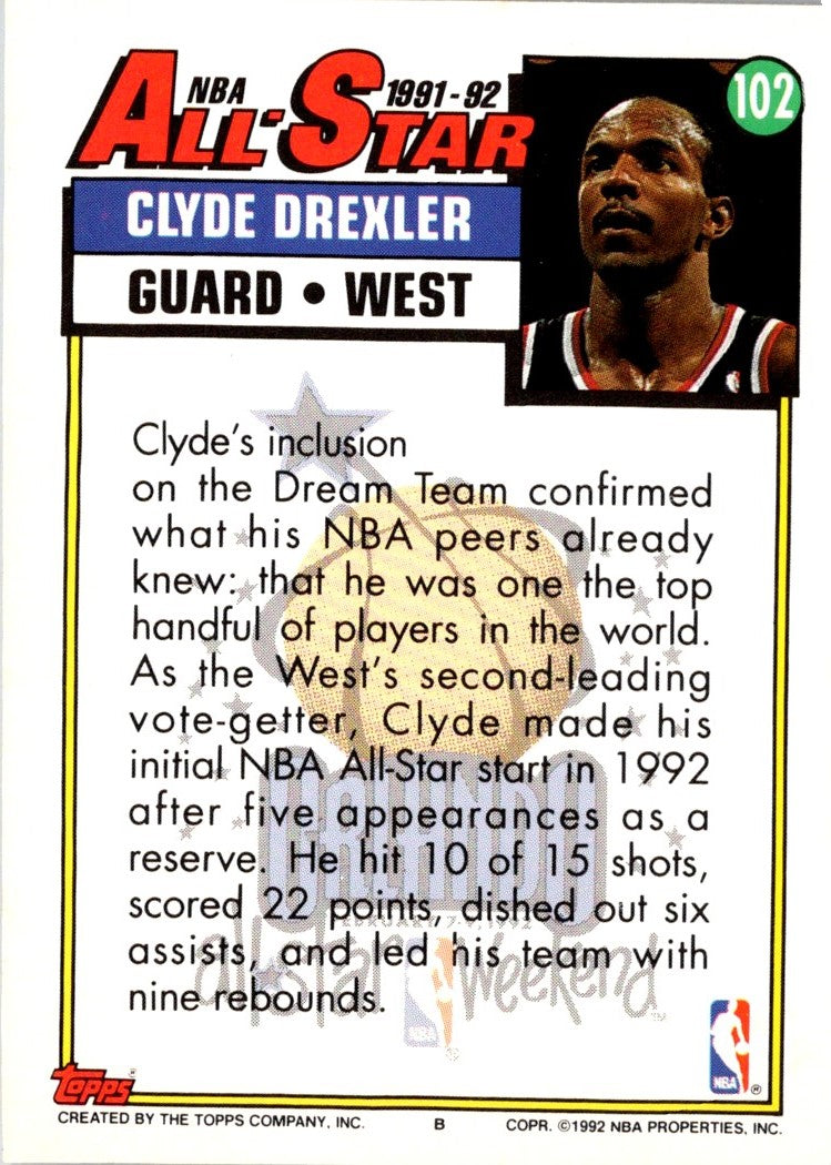 1992 Topps Clyde Drexler