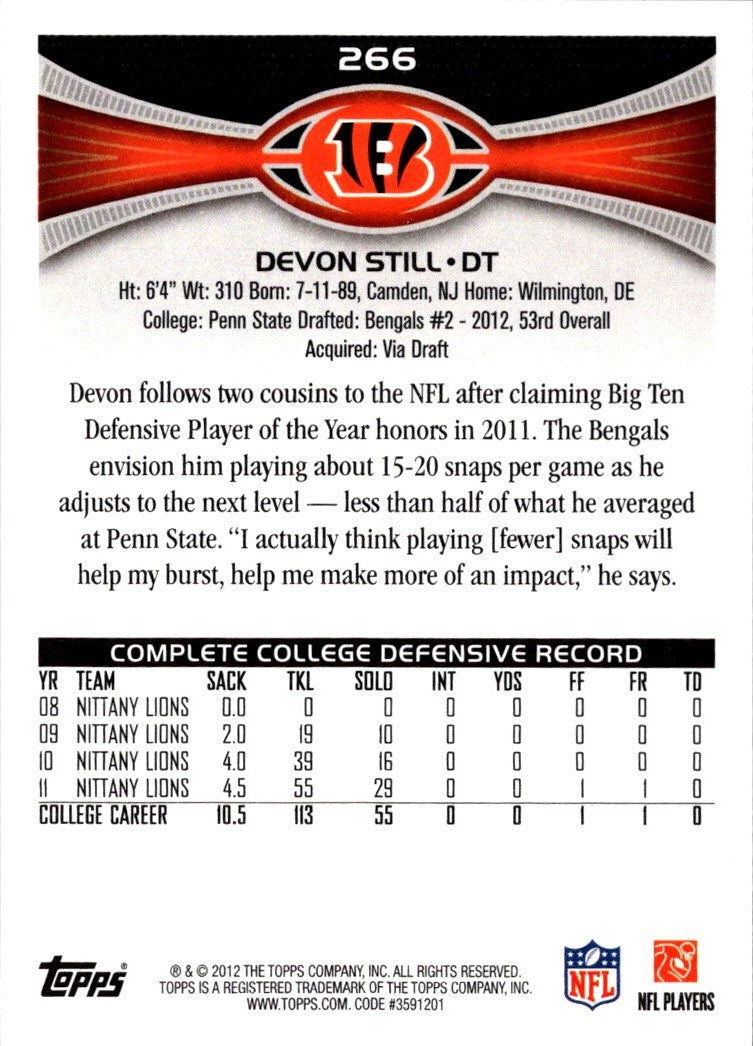 2012 Topps Devon Still