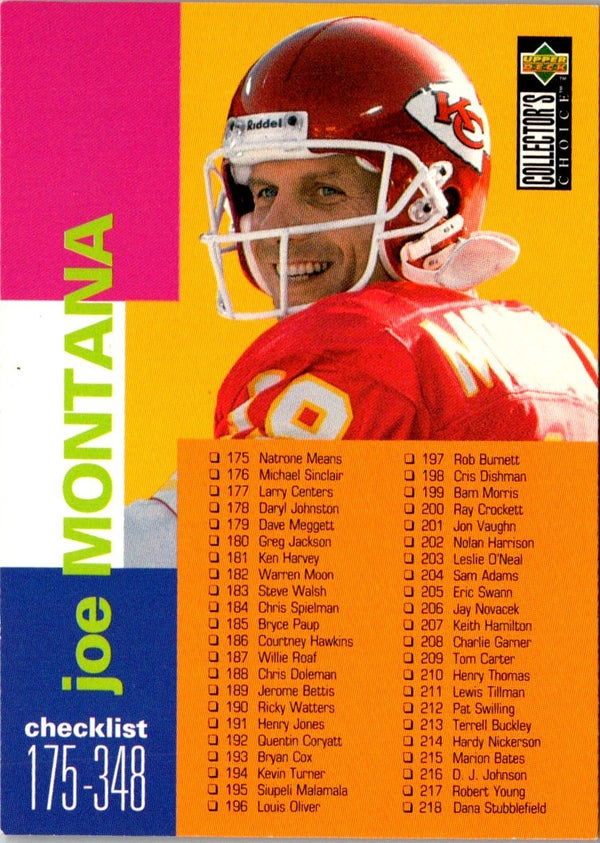 1995 Collector's Choice Joe Montana #348