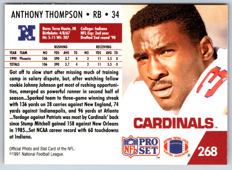 1991 Pro Set Anthony Thompson