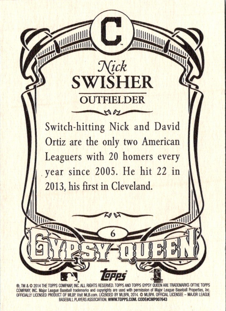 2014 Topps Gypsy Queen Nick Swisher