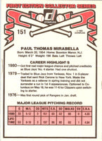 1981 Donruss Paul Mirabella #151 Rookie