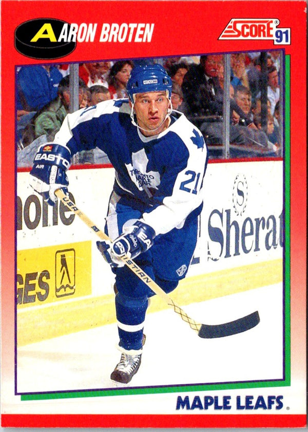 1991 Score Canadian Bilingual Aaron Broten #250