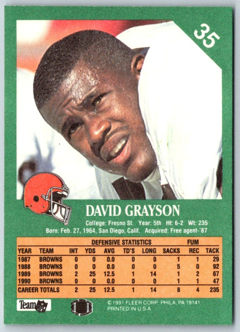 1991 Fleer David Grayson