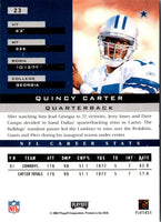 2002 Playoff Honors Quincy Carter #23