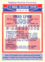 1984 Topps Ralston Purina Fred Lynn #29