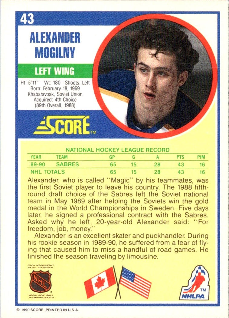 1990 Score Alexander Mogilny