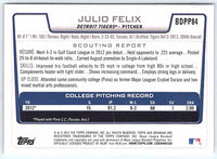 2012 Bowman Julio Felix #BDPP84