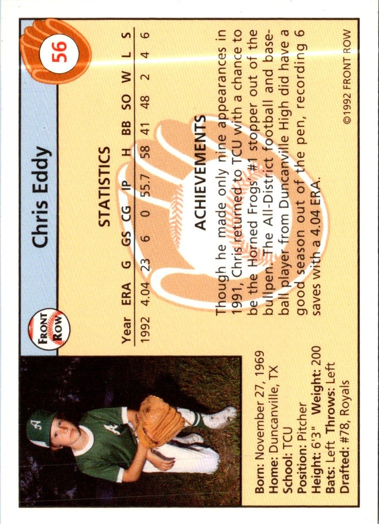 1992 Front Row Draft Picks Chris Eddy