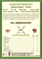 2003 Fleer Tradition Update Francisco Rodriguez #U87