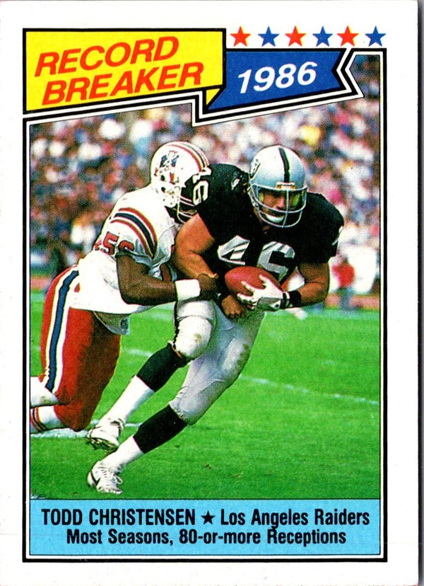 1988 Los Angeles Raiders Smokey Todd Christensen #2