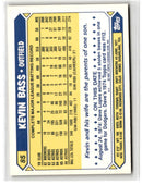 1987 Topps Tiffany Kevin Bass