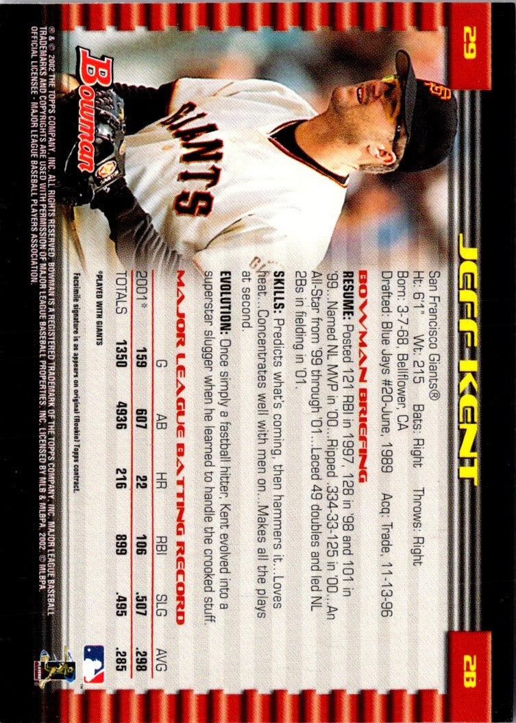 2002 Bowman Jeff Kent