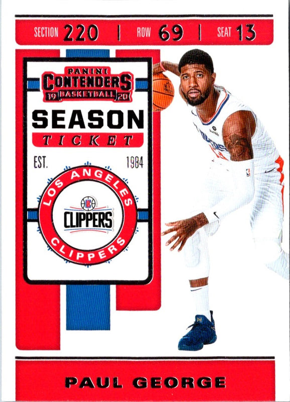 2019 Panini Contenders Paul George #88