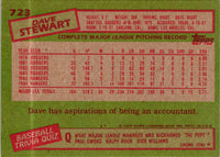 1985 Topps Dave Stewart #723