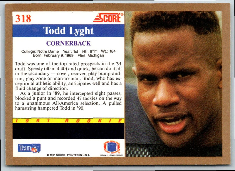 1991 Score Todd Lyght