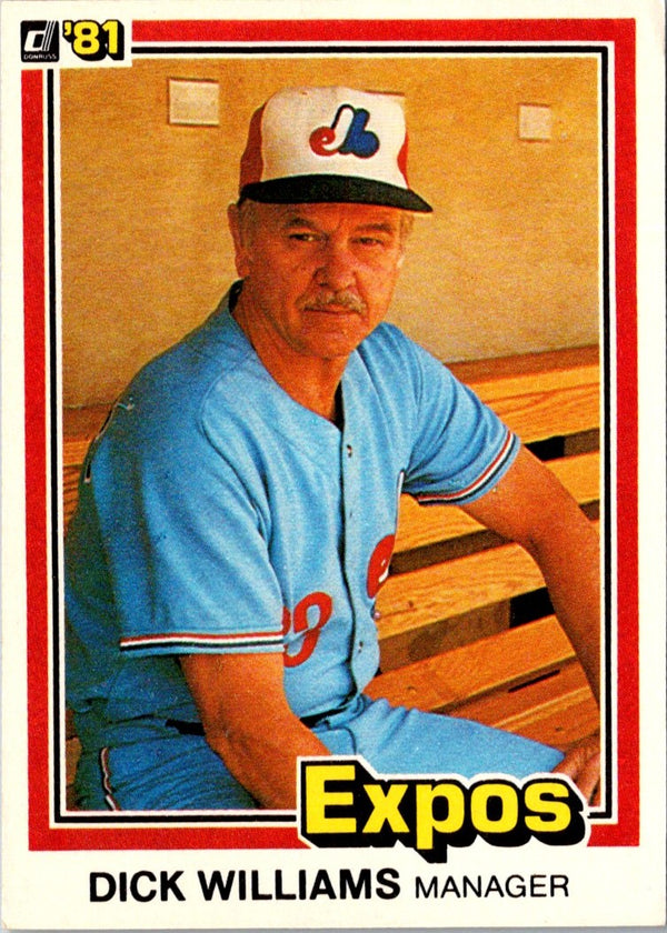 1981 Donruss Dick Williams #453