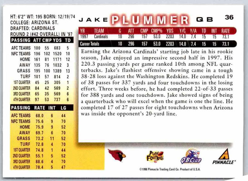 1995 Score Jake Plummer