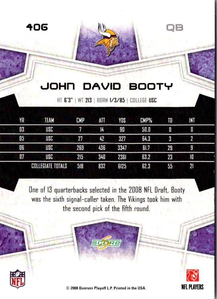 2008 Score John David Booty