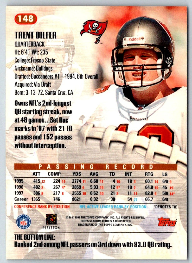 1998 Stadium Club Trent Dilfer