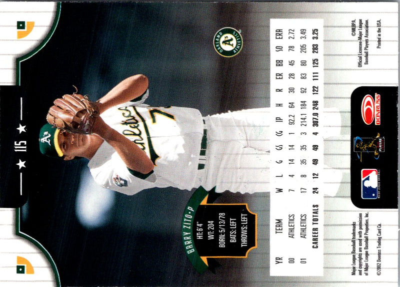2002 Donruss Barry Zito