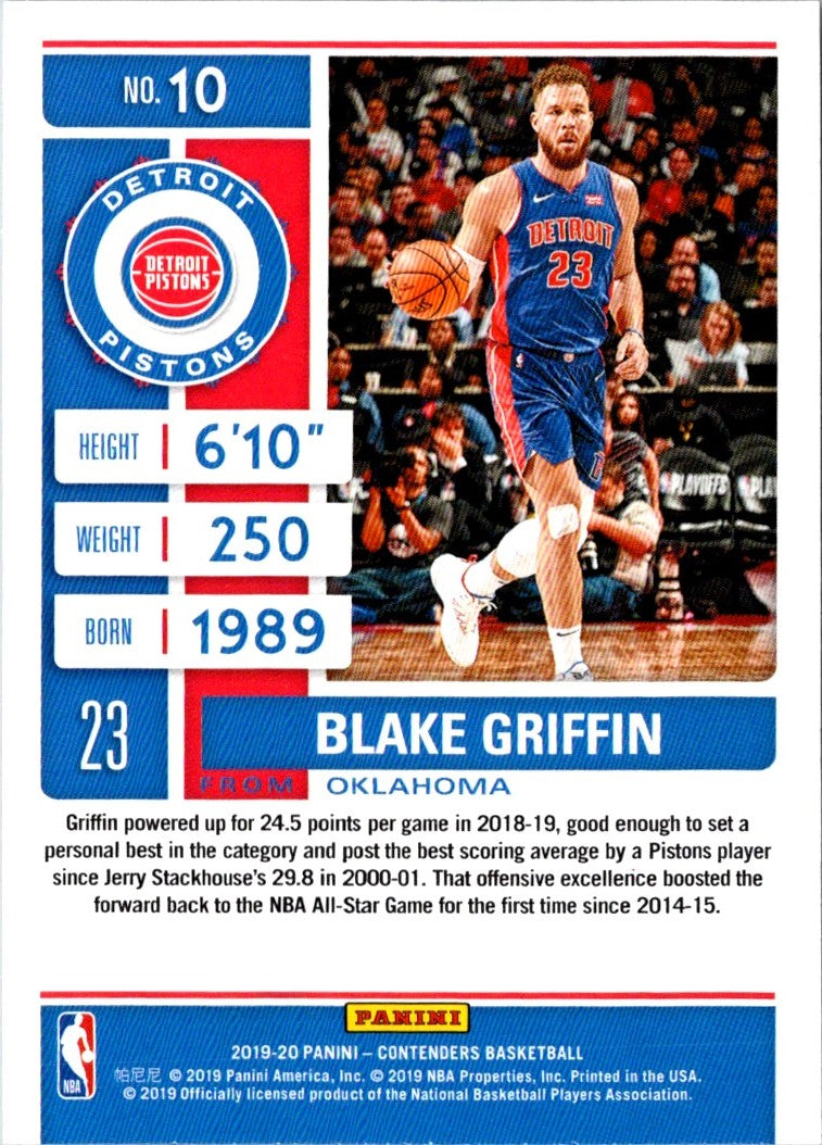 2018 Panini Contenders Blake Griffin