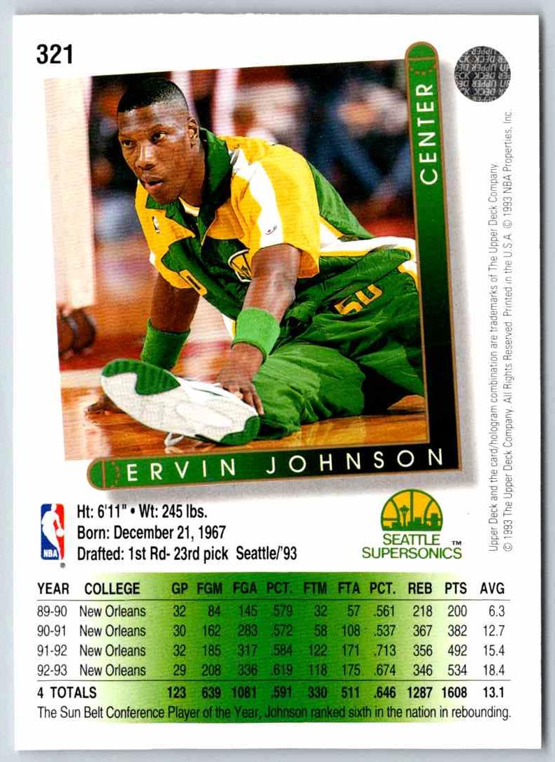 1994 Upper Deck Ervin Johnson