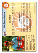 1992 Front Row Draft Picks Jim Rosenbohm