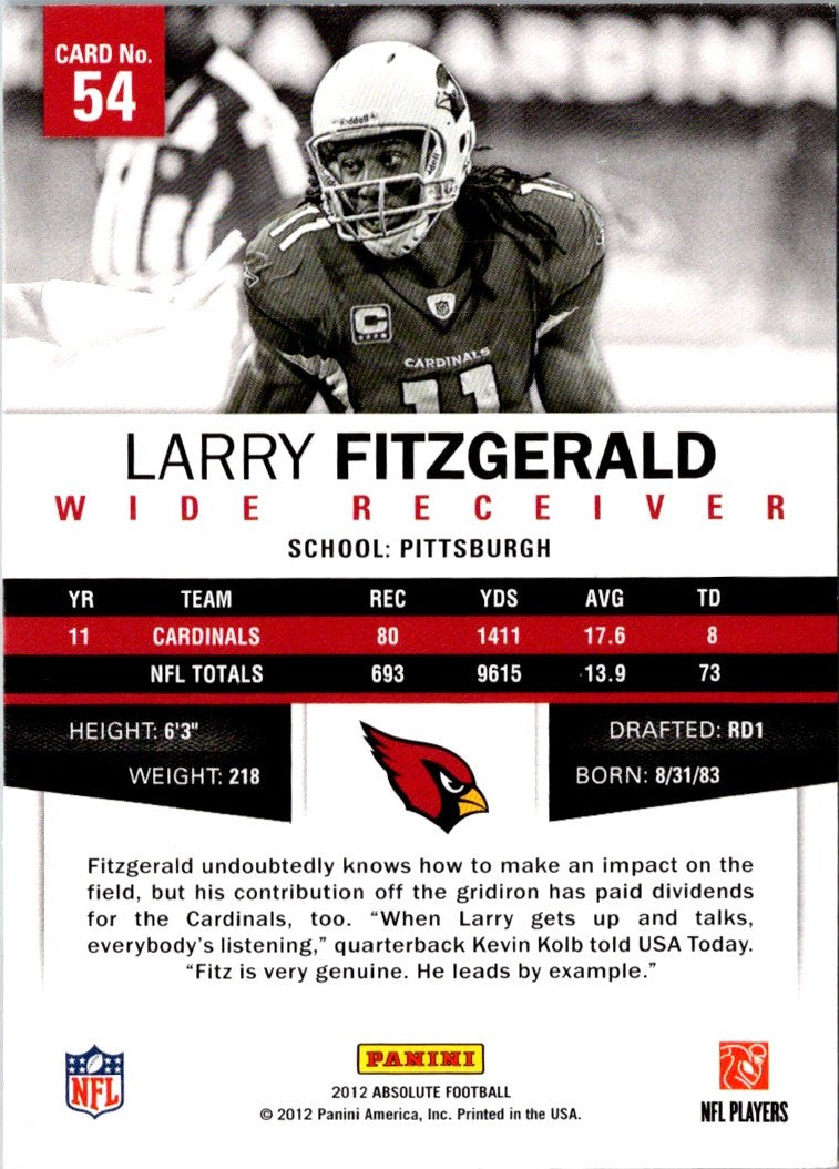 2012 Panini Absolute Larry Fitzgerald