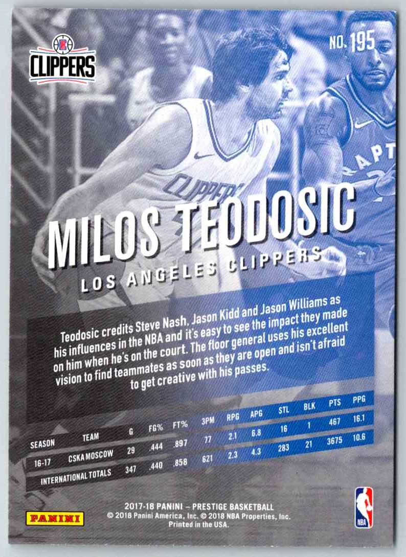 2017 Prestige Milos Teodosic