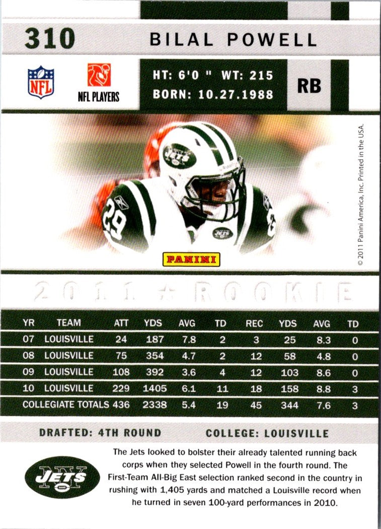 2011 Score Bilal Powell