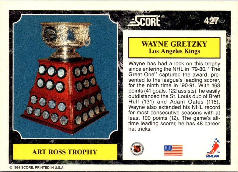 1991 Score American Wayne Gretzky (Art Ross Trophy)