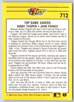 1991 Fleer John Franco/Bobby Thigpen #712