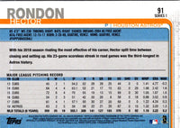 2019 Topps Hector Rondon #91