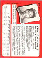 1986 Topps Kay-Bee Young Superstars of Baseball Oddibe McDowell #20