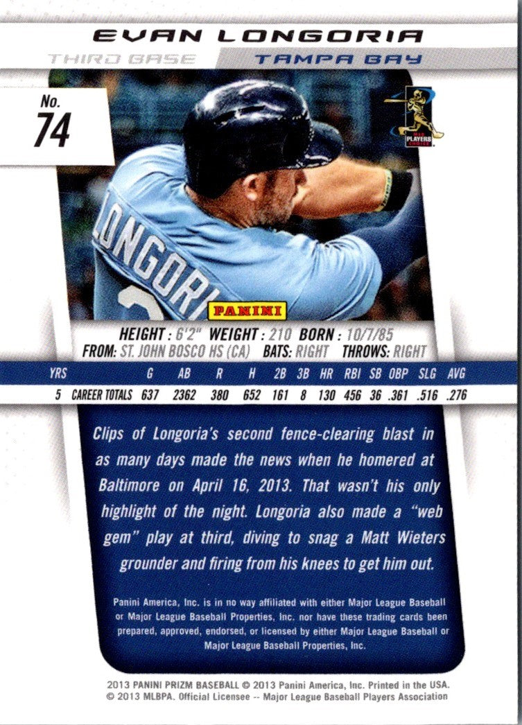 2013 Panini Prizm Evan Longoria