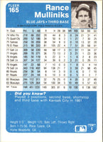 1984 Fleer Rance Mulliniks #165