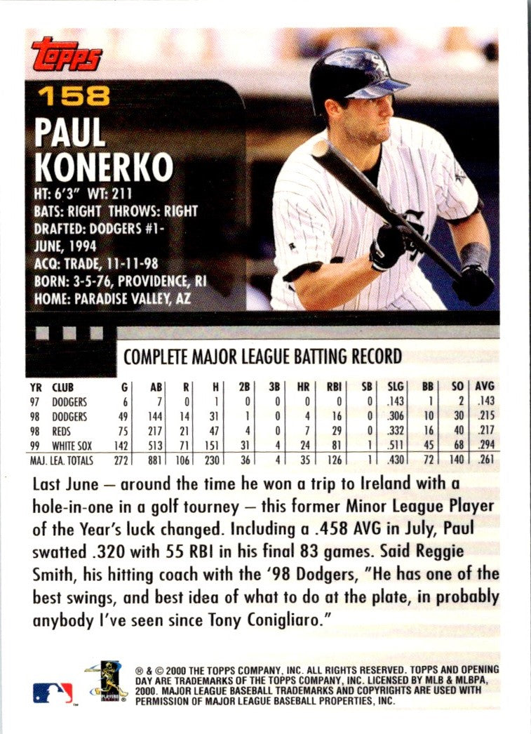 2000 Topps Opening Day Paul Konerko