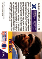 1991 Pro Set Randall McDaniel #575