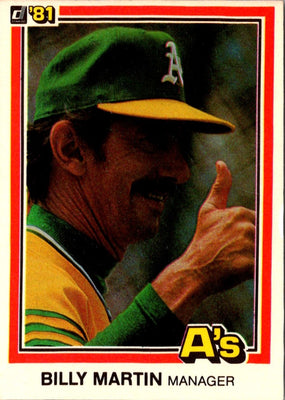 1981 Donruss Billy Martin #479